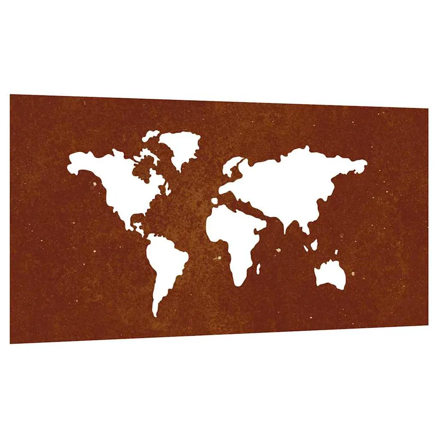 Décoration murale jardin 105x55 cm design de carte du monde - 2