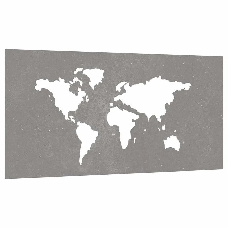 Décoration murale jardin 105x55 cm design de carte du monde - 3
