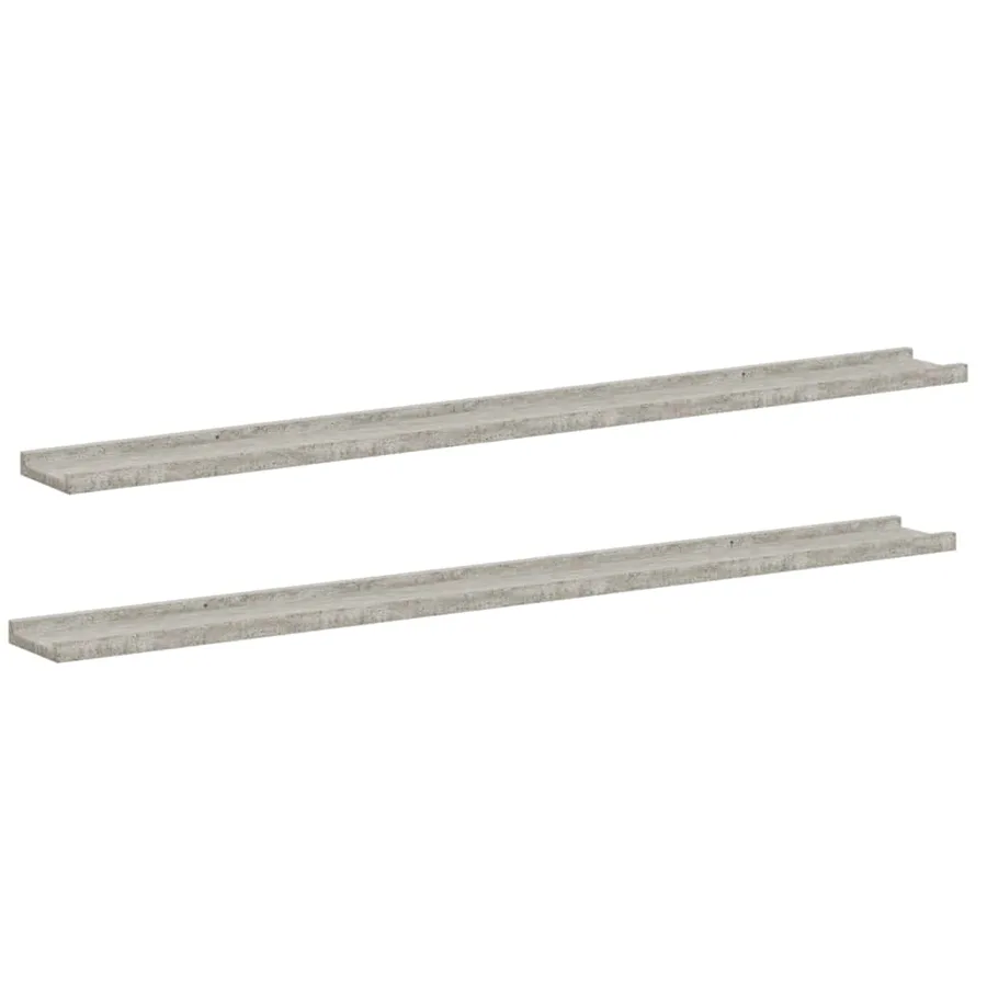 Étagères murales 2 pcs Gris béton 115x9x3 cm - 2
