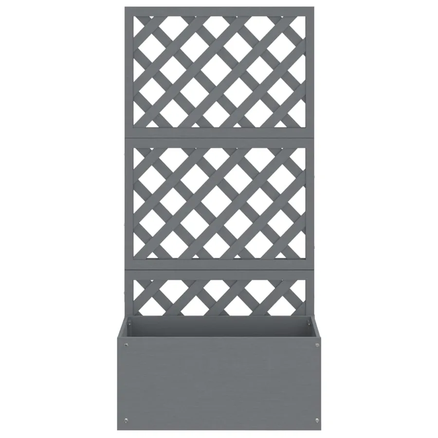 Jardinières en treillis 2 pcs Gris 65x33x135 cm WPC - 4
