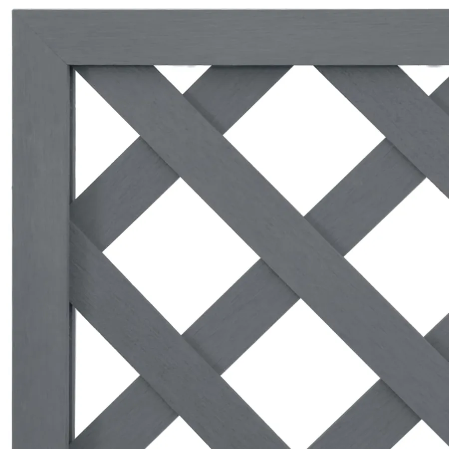 Jardinières en treillis 2 pcs Gris 65x33x135 cm WPC - 6