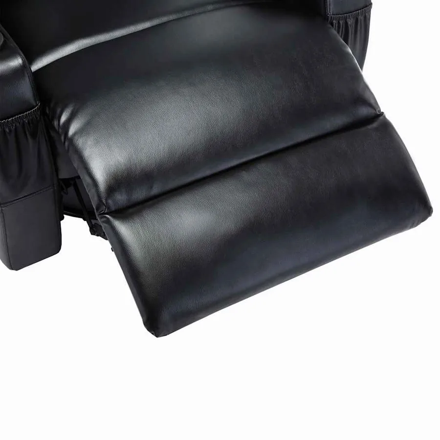 Fauteuil à bascule de massage Noir Similicuir - 10
