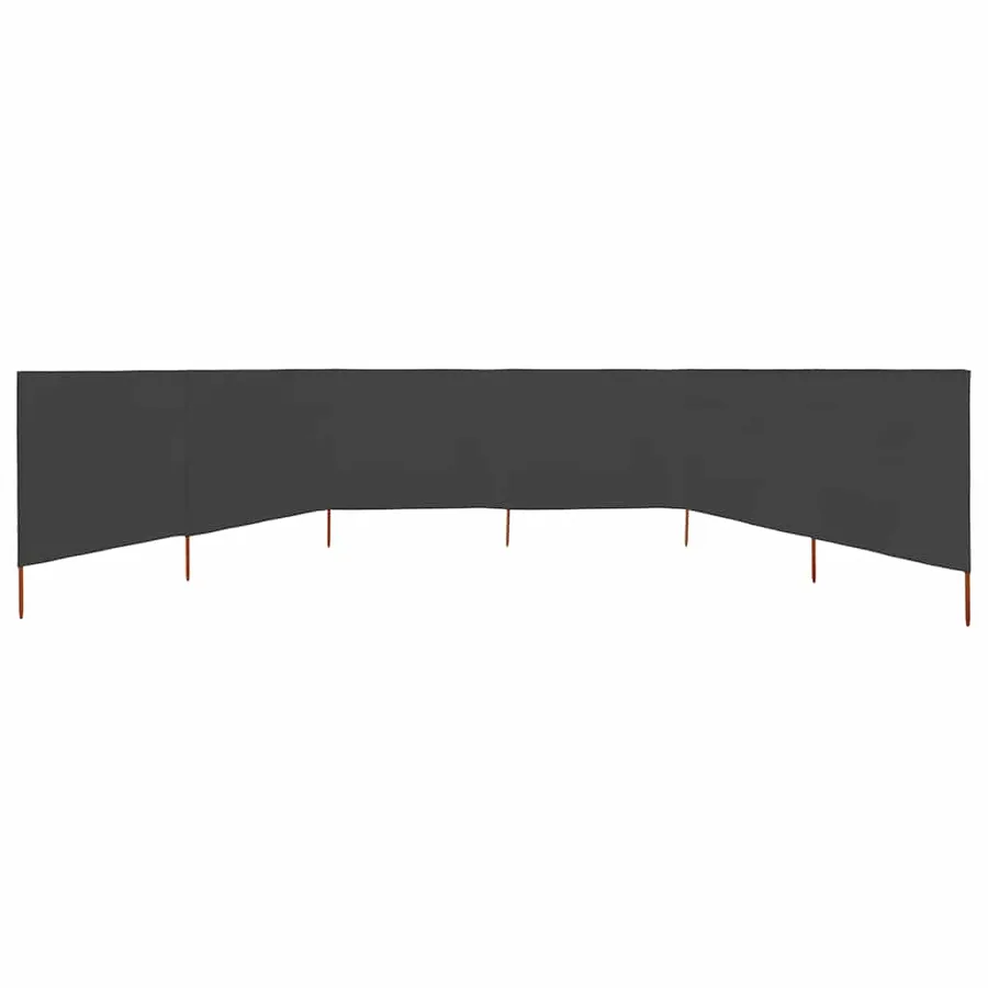 Paravent 6 panneaux Tissu 800 x 160 cm Anthracite - 3