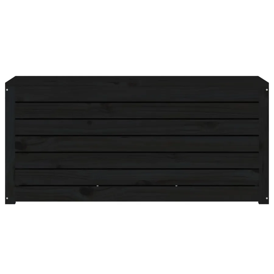 Boîte de jardin noir 101x50,5x46,5 cm bois massif de pin - 5