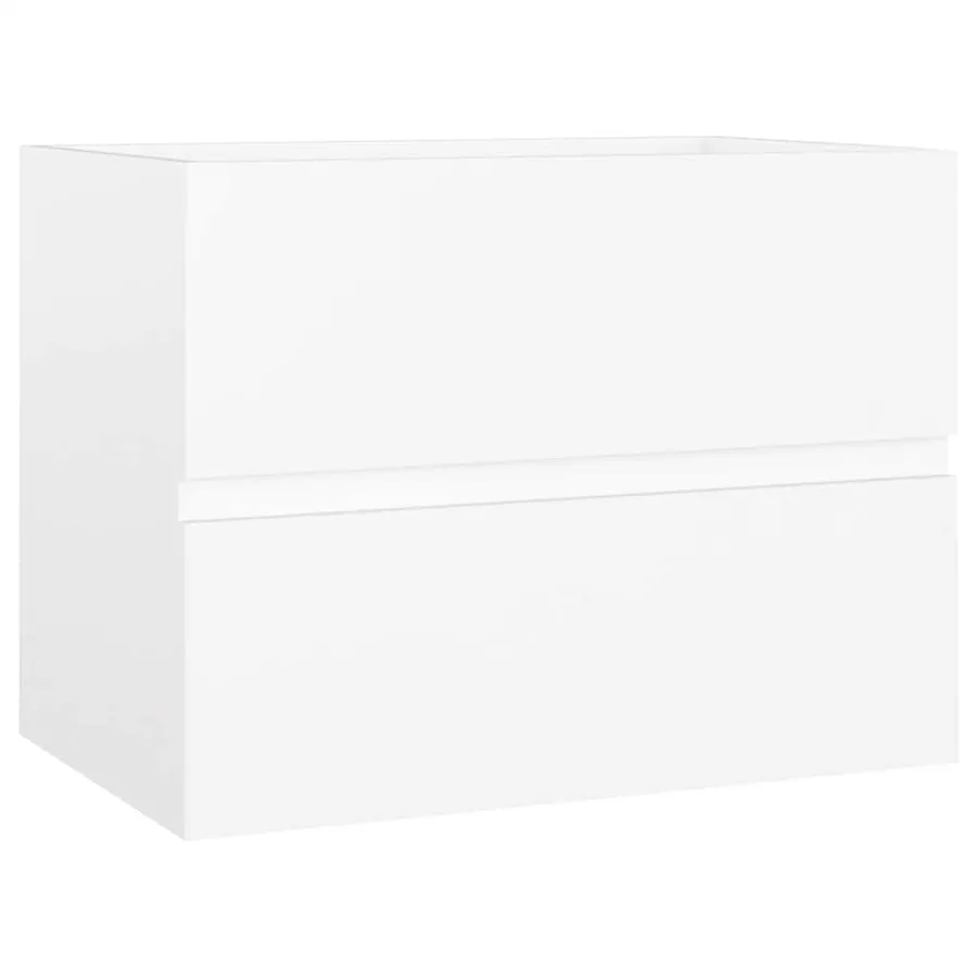 Meubles de salle de bain blanc bois d'ingénierie - 6