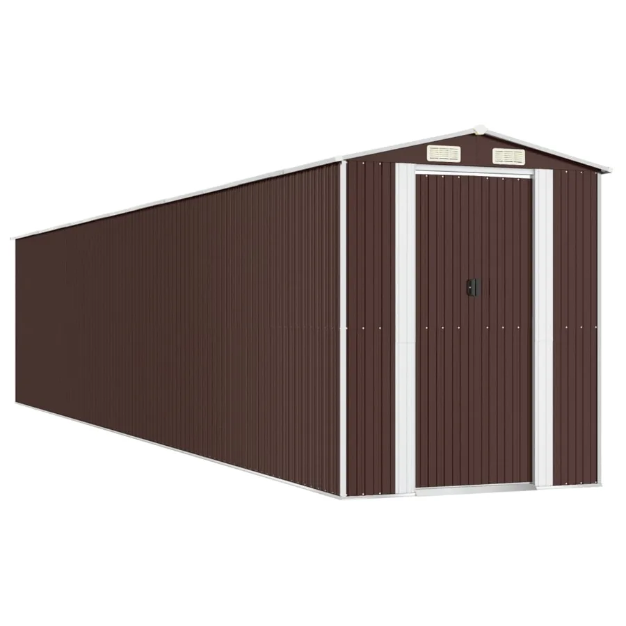Abri de jardin Marron foncé 192x1021x223 cm Métal galvanisé - 2