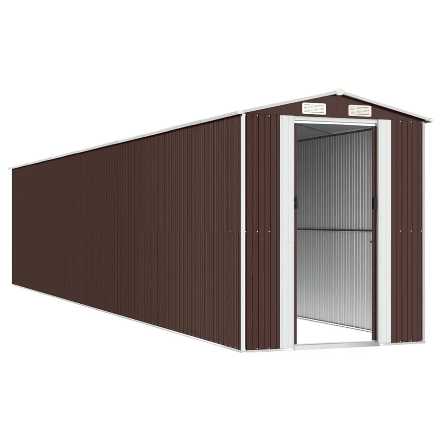 Abri de jardin Marron foncé 192x1021x223 cm Métal galvanisé - 4