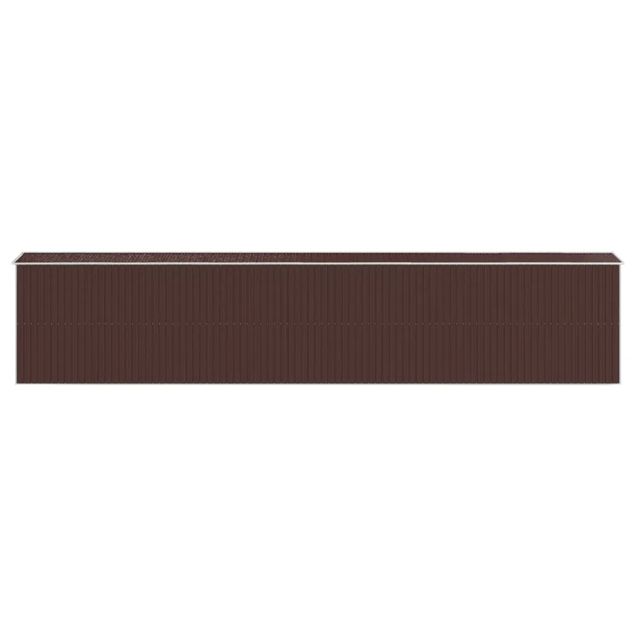Abri de jardin Marron foncé 192x1021x223 cm Métal galvanisé - 5