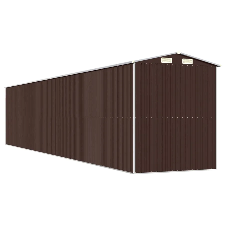 Abri de jardin Marron foncé 192x1021x223 cm Métal galvanisé - 6