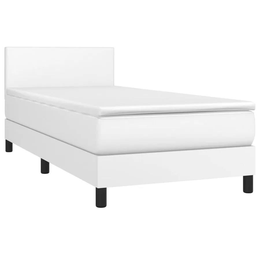 Sommier à lattes de lit avec matelas et LED Blanc 80x200cm - 3