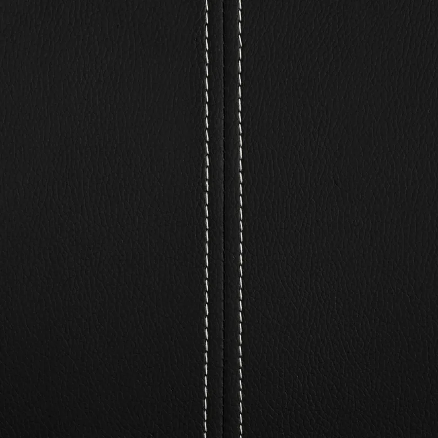 Chaises à manger cantilever lot de 6 noir similicuir - 7