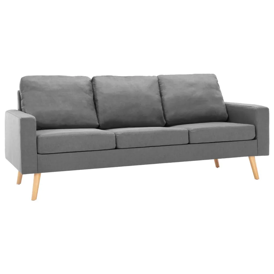 Ensemble de canapés 3 pcs Tissu Gris clair - 2