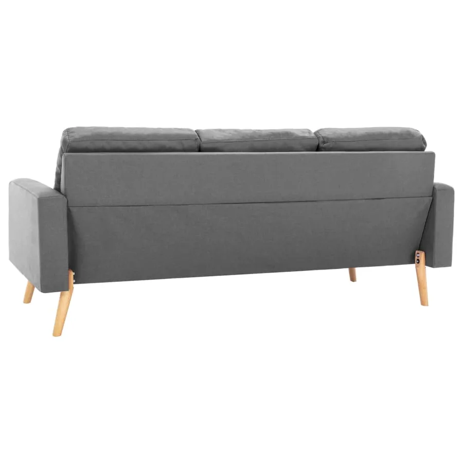 Ensemble de canapés 3 pcs Tissu Gris clair - 4