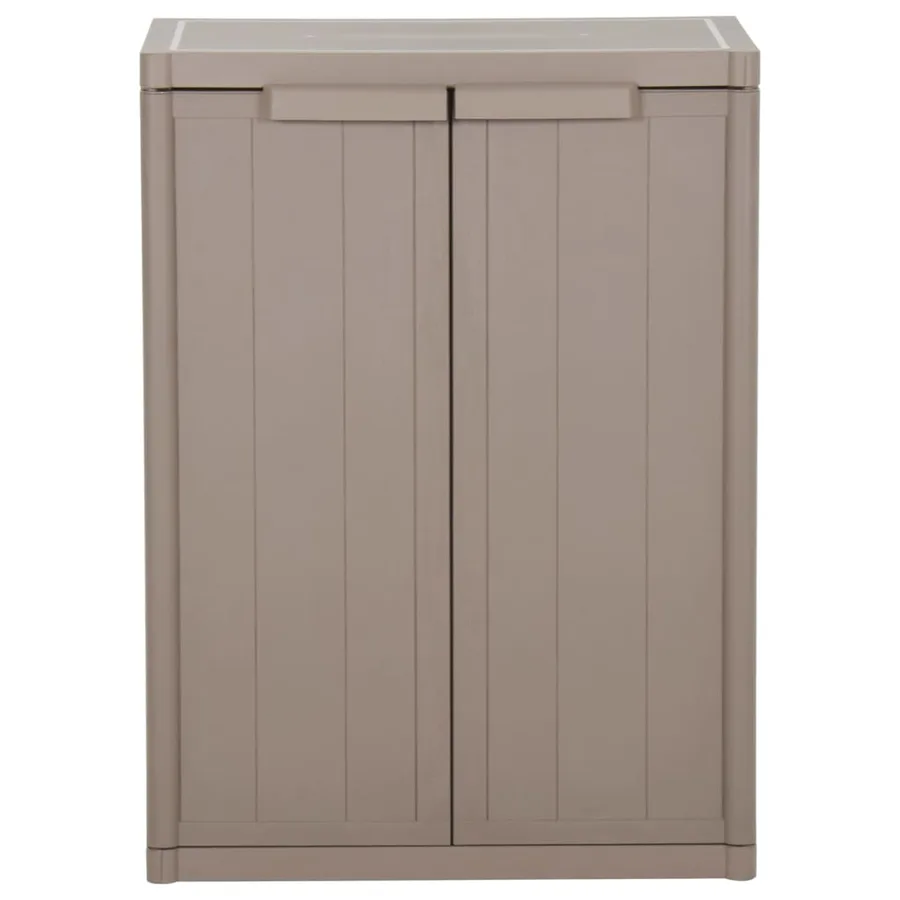 Armoire de rangement jardin Marron 65x45x88cm PP Aspect de bois - 2