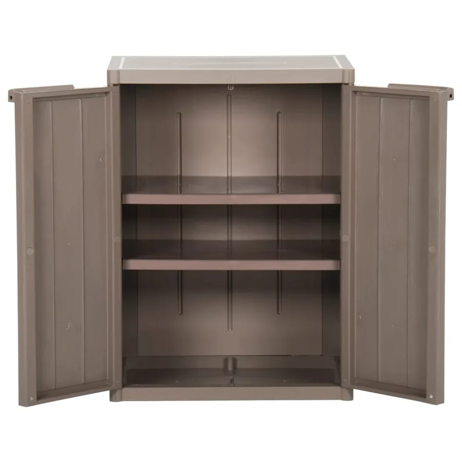Armoire de rangement jardin Marron 65x45x88cm PP Aspect de bois - 4
