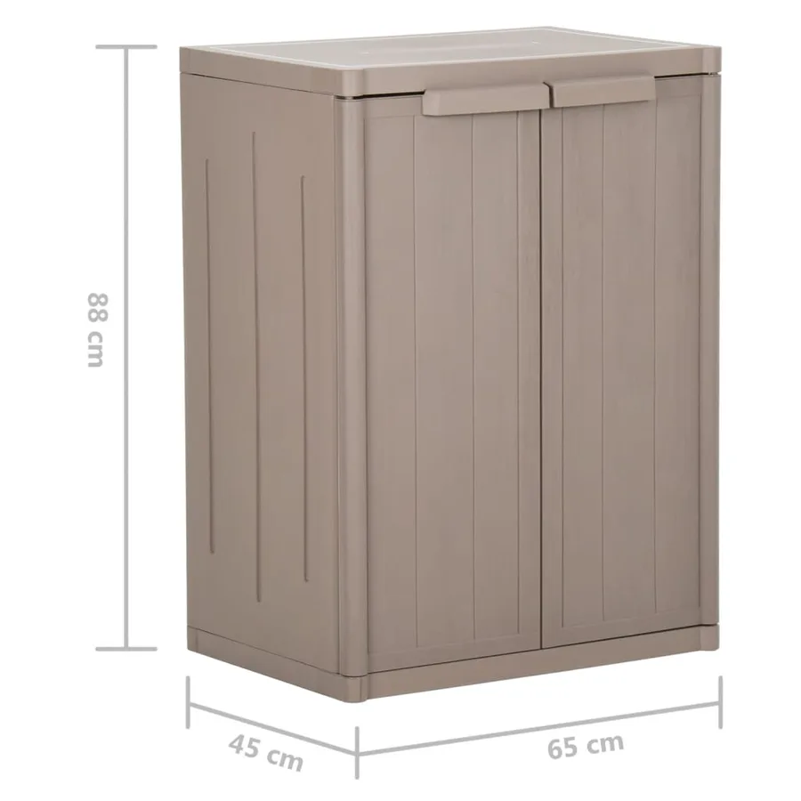 Armoire de rangement jardin Marron 65x45x88cm PP Aspect de bois - 7