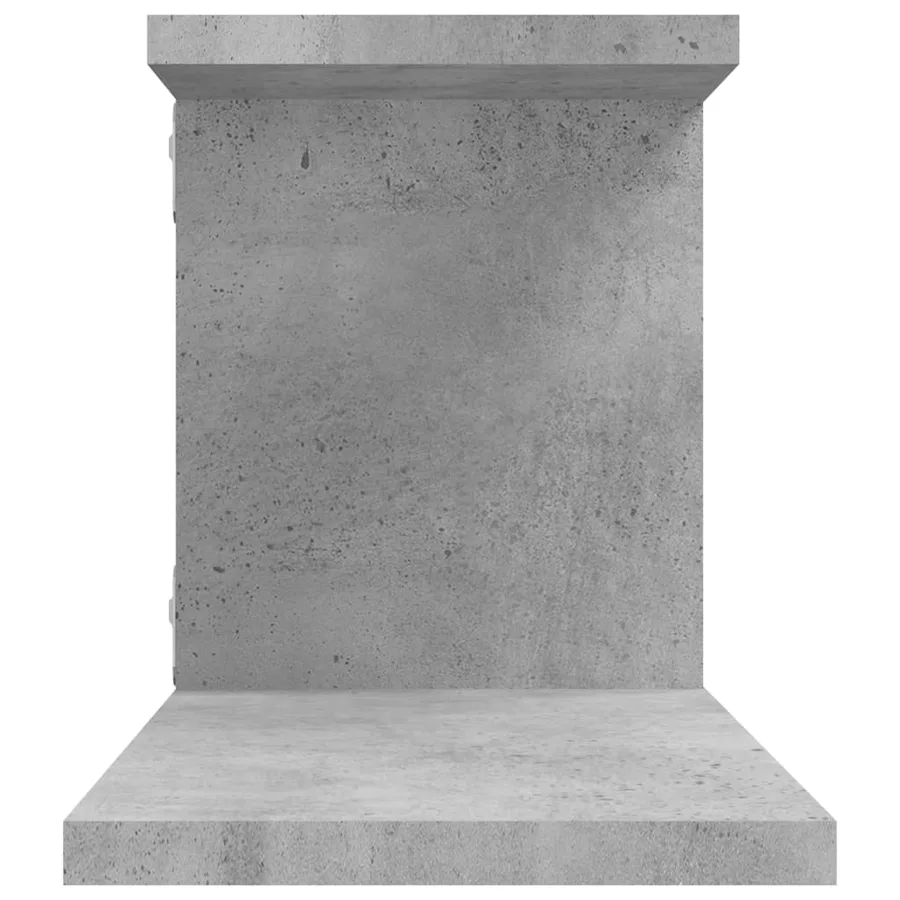 Étagère TV murale Gris béton 125x18x23 cm Bois d’ingénierie - 6