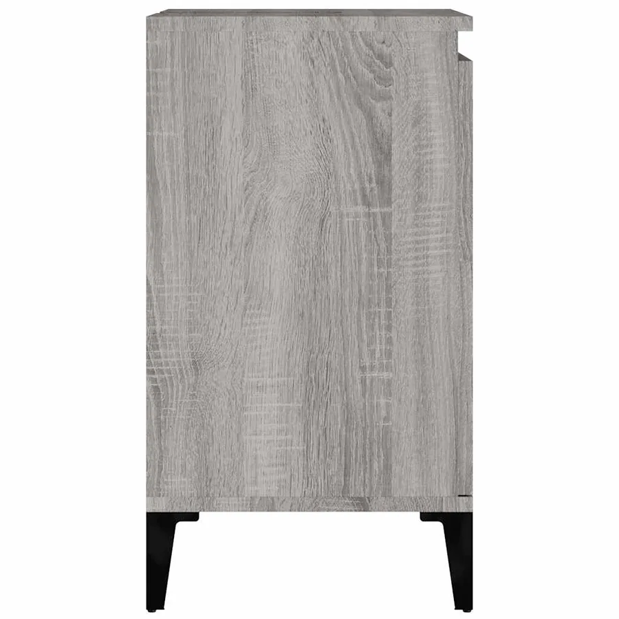 Meuble d'évier sonoma gris 58x33x60 cm bois d'ingénierie - 8