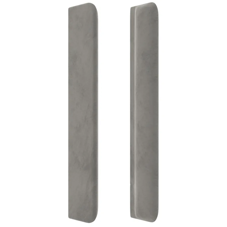 Tête de lit avec oreilles Gris clair 83x16x118/128 cm Velours - 4