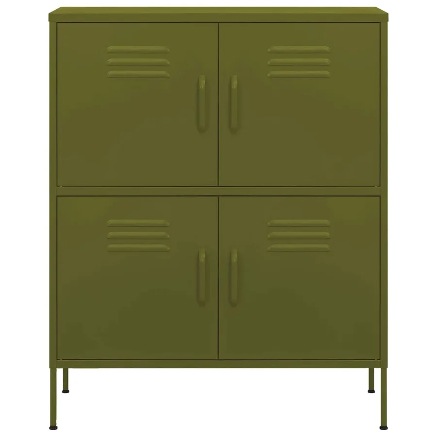 Armoire de rangement Vert olive 80x35x101,5 cm Acier - 3