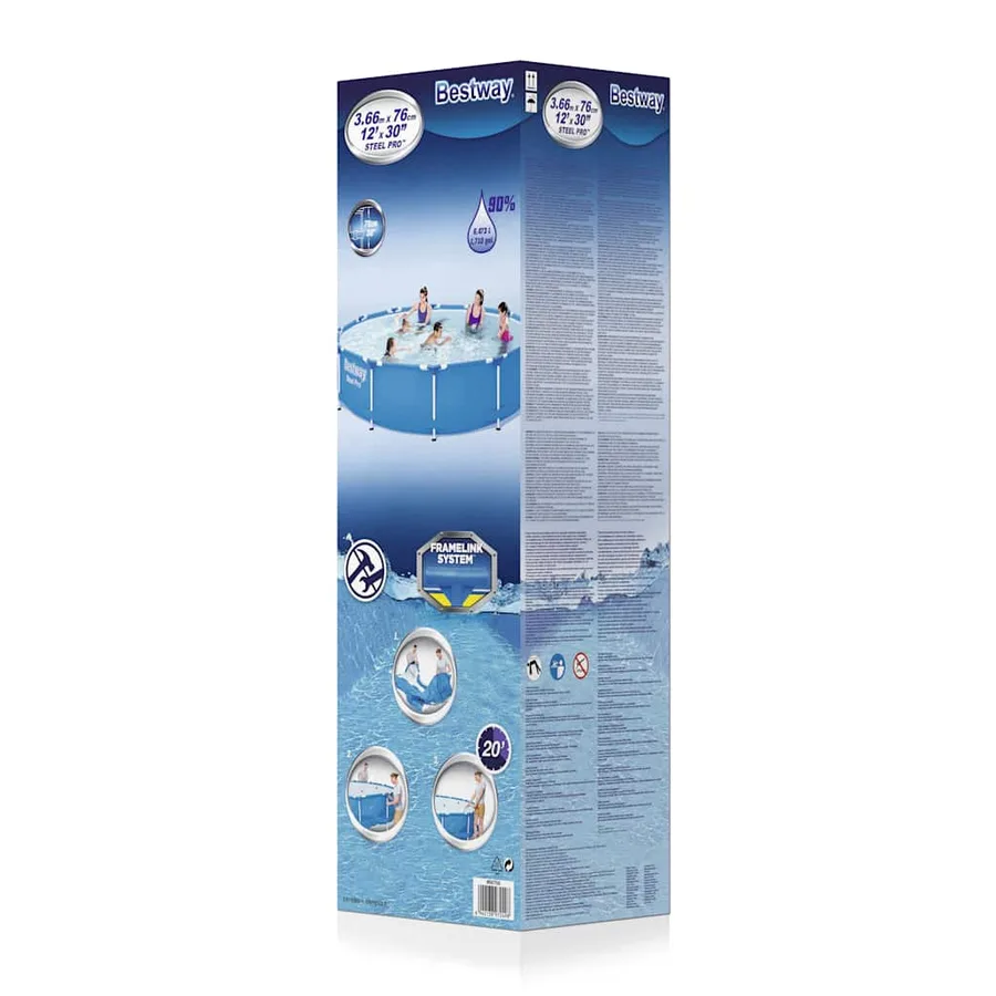 Bestway Ensemble de piscine Steel Pro Cadre 366x76 cm - 3