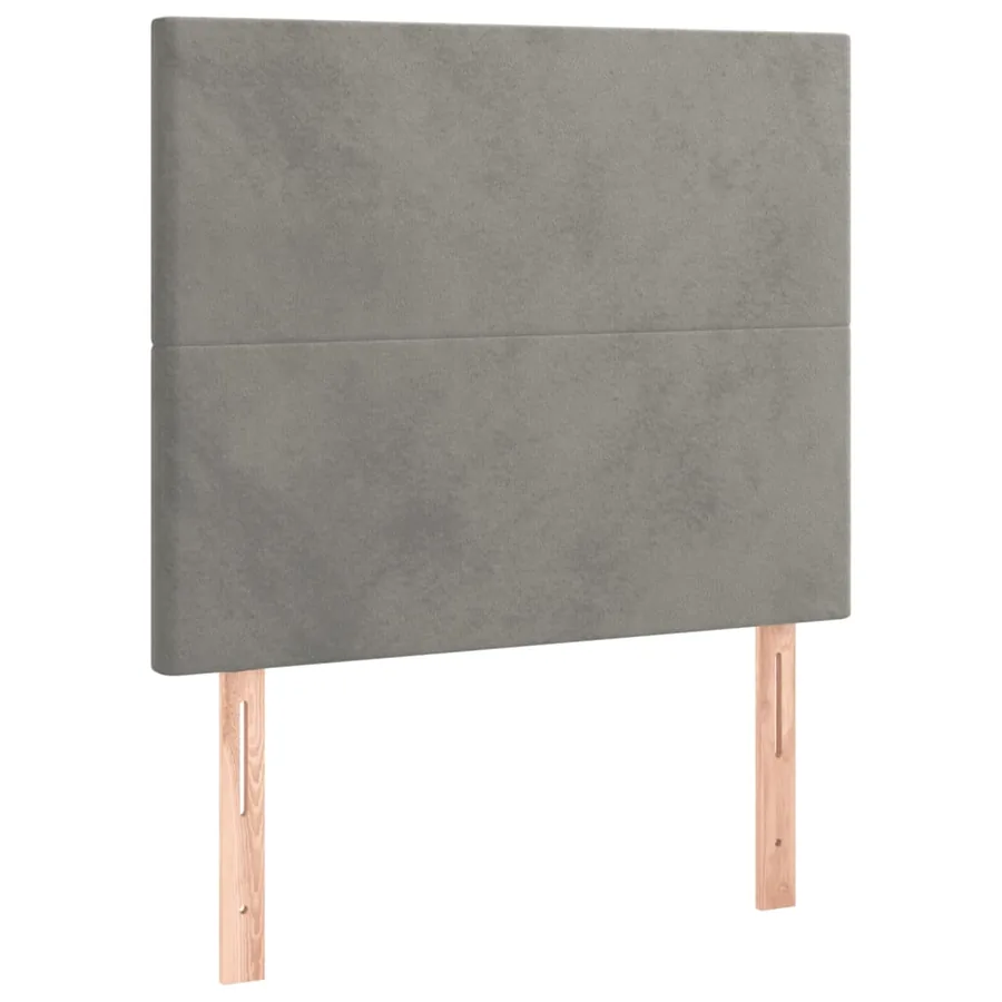 Sommier à lattes de lit et matelas Gris clair 80x200 cm Velours - 6