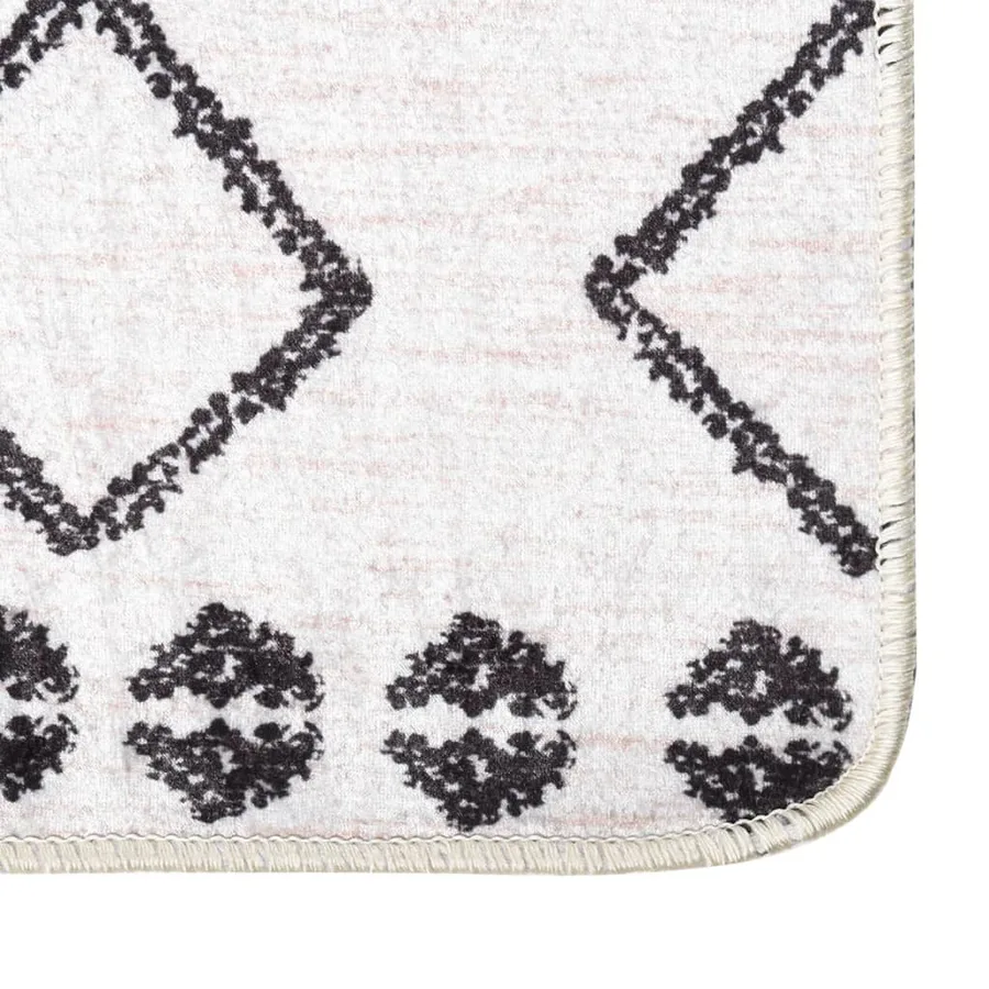 Tapis lavable 160x230 cm noir et blanc - 2