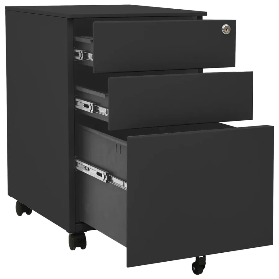 Classeur mobile Anthracite 39x45x60 cm Acier - 5