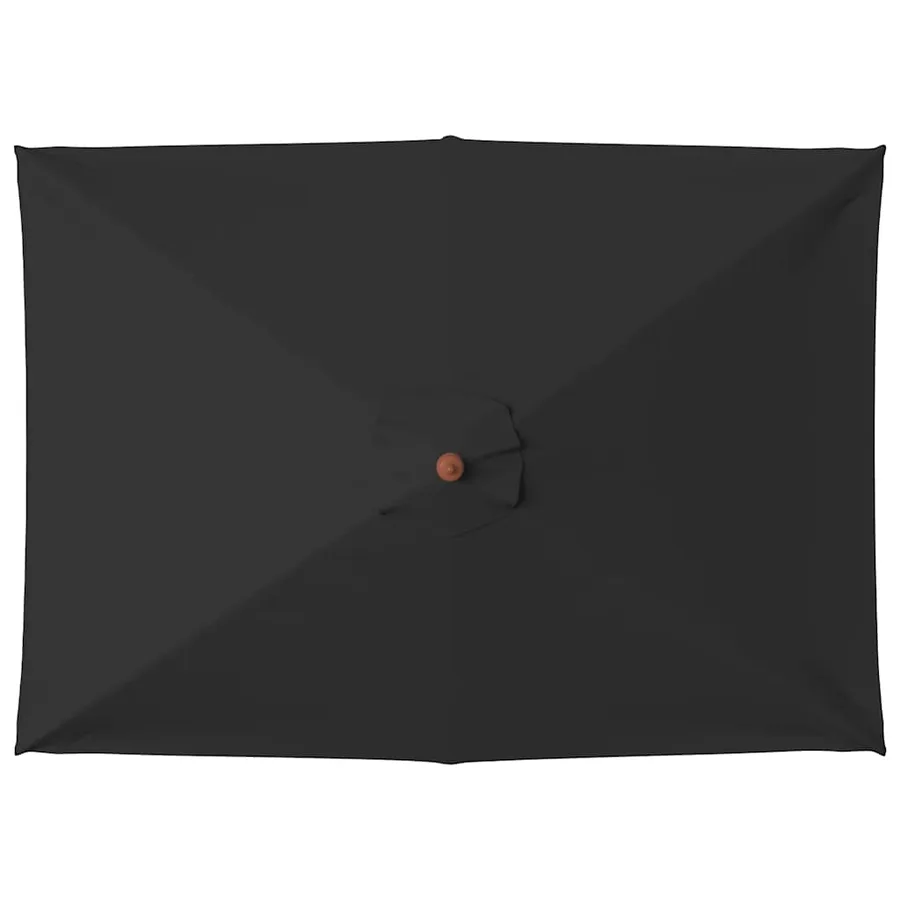 Parasol de jardin avec mât en bois noir 150x200 cm - 4