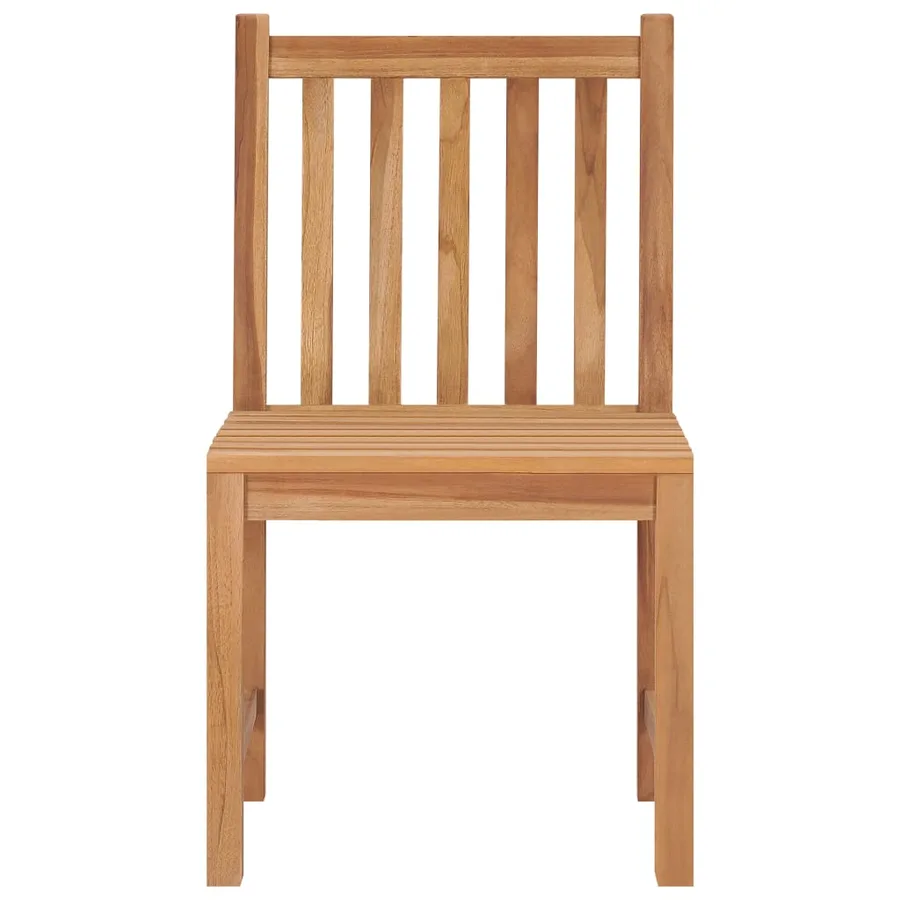 Chaises de jardin lot de 4 avec coussins Bois de teck massif - 4