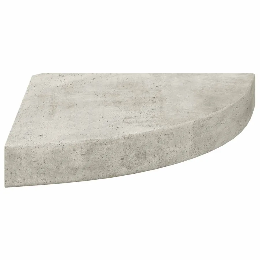 Étagère d'angle murale Gris béton 25x25x3,8 cm MDF - 6