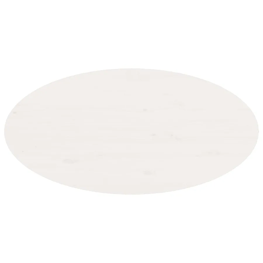 Table basse Blanc 80x40x35 cm Bois massif de pin - 6