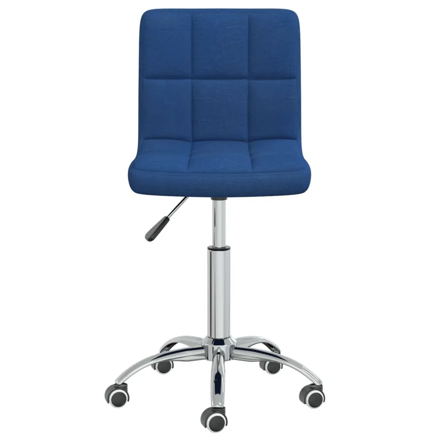Chaise pivotante de salle à manger Bleu Tissu - 2