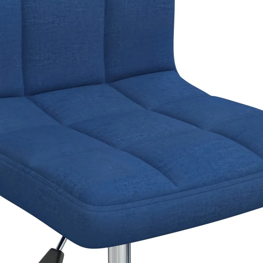 Chaise pivotante de salle à manger Bleu Tissu - 6