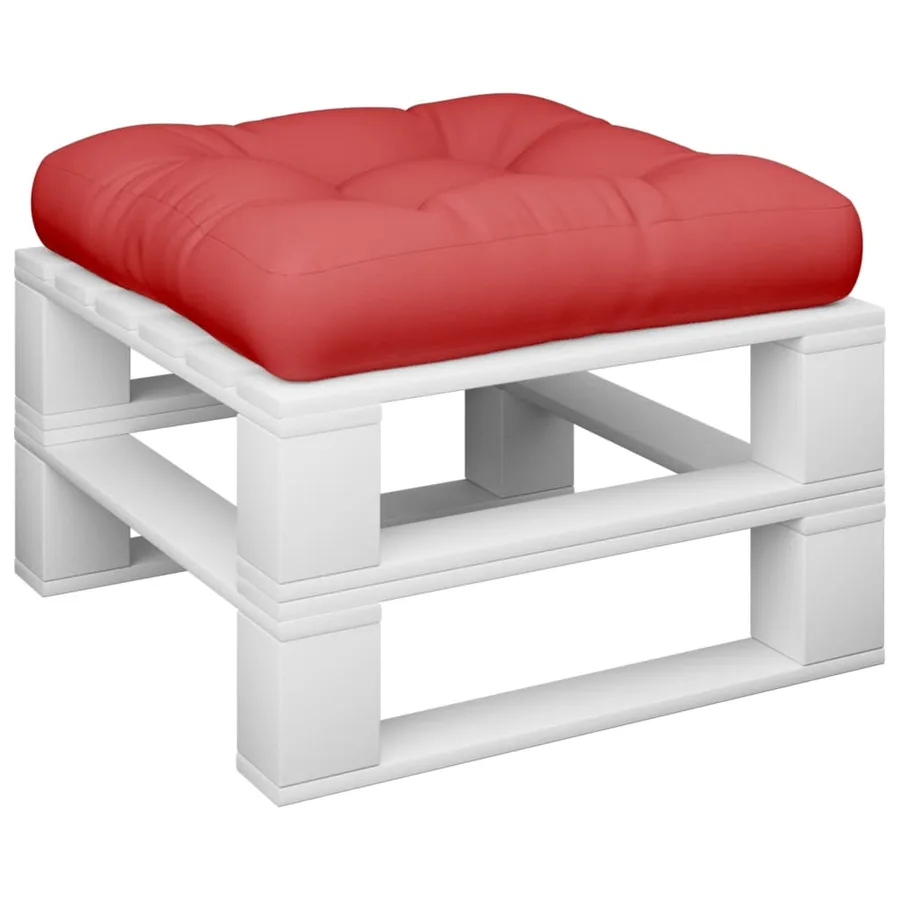 Coussin de palette rouge 60x60x12 cm tissu - 3