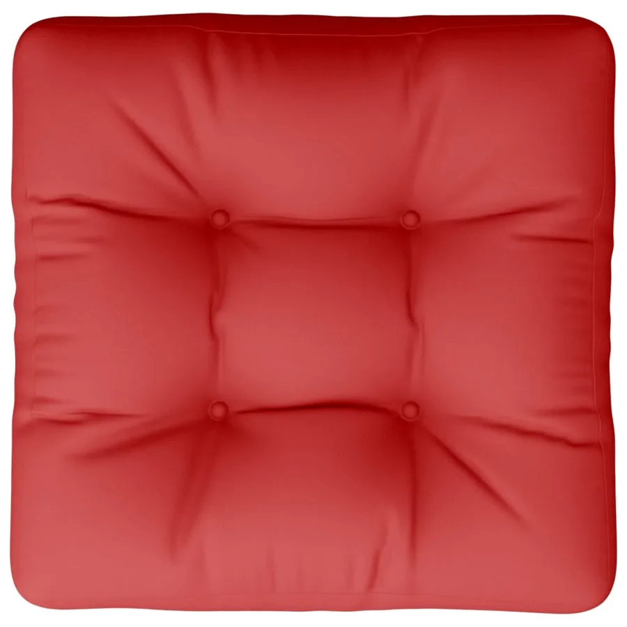 Coussin de palette rouge 60x60x12 cm tissu - 6