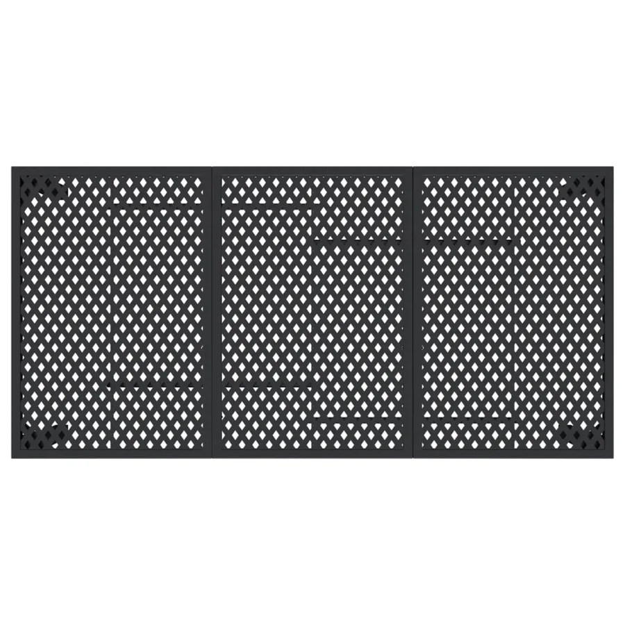 Table de jardin anthracite 165x80x72 cm acier - 5