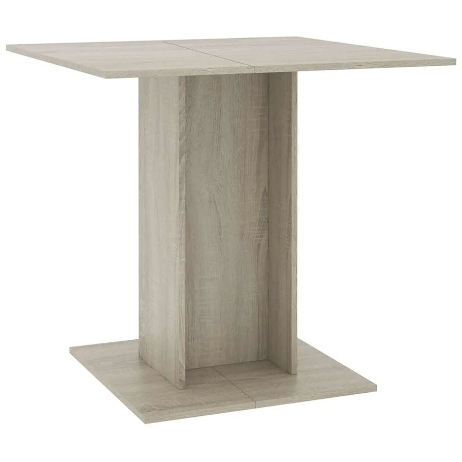 Table à dîner Chêne sonoma 80x80x75 cm Bois d'ingénierie - 2
