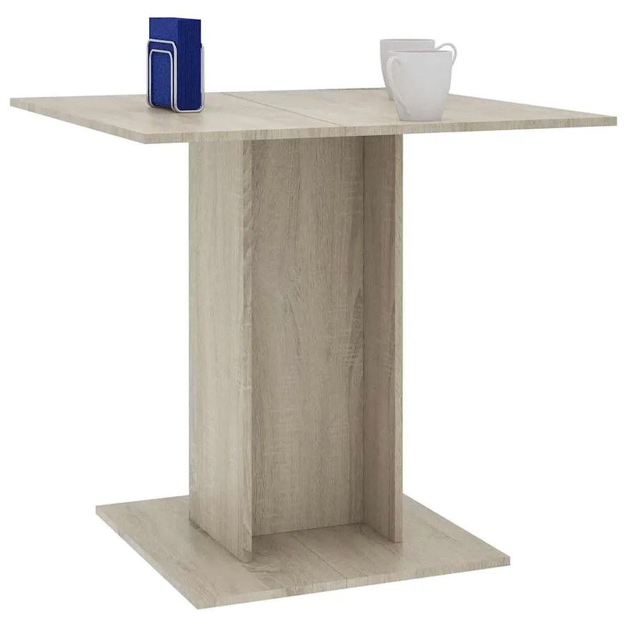 Table à dîner Chêne sonoma 80x80x75 cm Bois d'ingénierie - 5