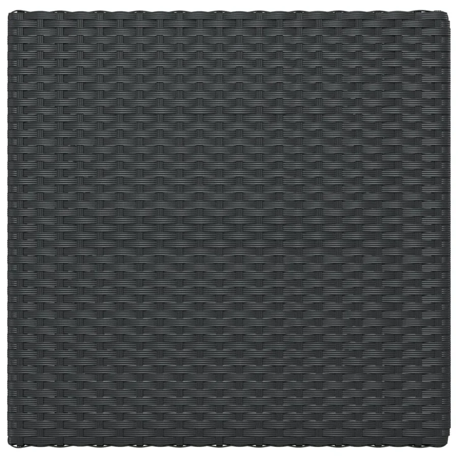 Table de bistrot pliante Noir 55x54x71 cm Résine tressée - 5