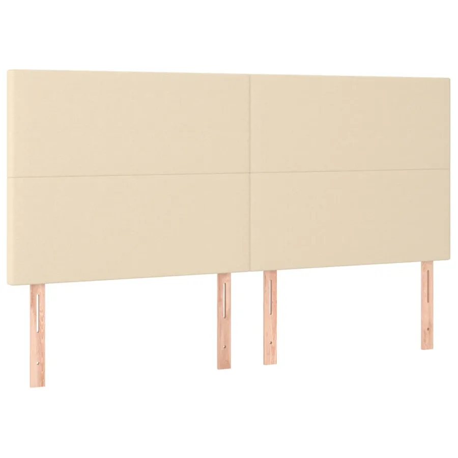 Tête de lit Crème 160x5x118/128 cm Tissu - 2
