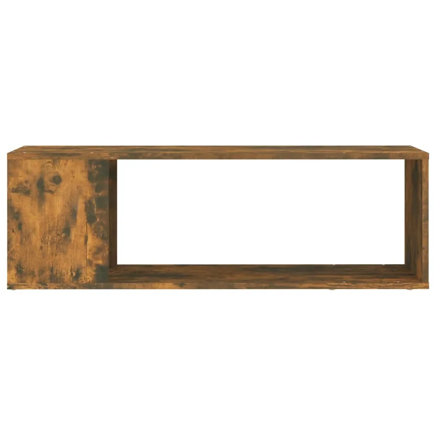 Meuble TV Chêne fumé 100x24x32 cm Bois d'ingénierie - 5