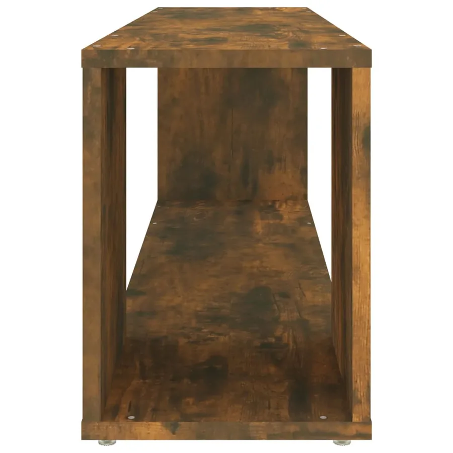 Meuble TV Chêne fumé 100x24x32 cm Bois d'ingénierie - 6