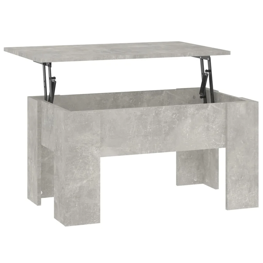 Table basse gris béton 79x49x41 cm bois d'ingénierie - 5