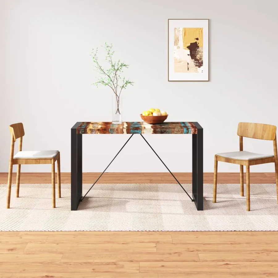 Table à manger Bois de récupération massif 120 cm