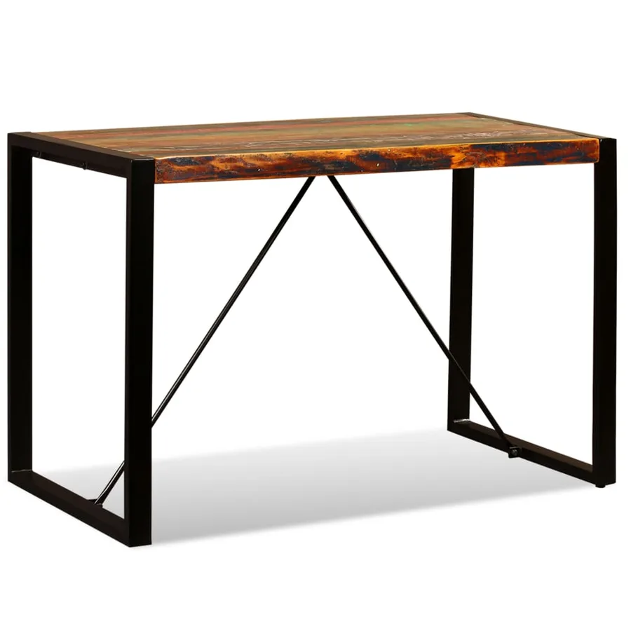 Table à manger Bois de récupération massif 120 cm - 3