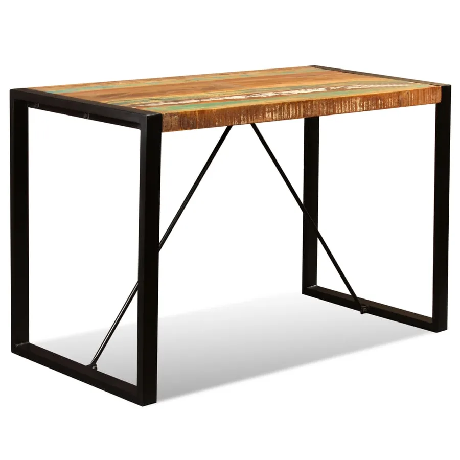 Table à manger Bois de récupération massif 120 cm - 6