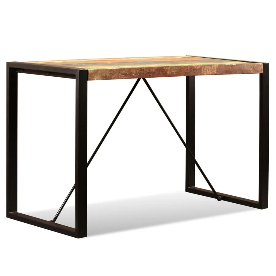 Table à manger Bois de récupération massif 120 cm - 7