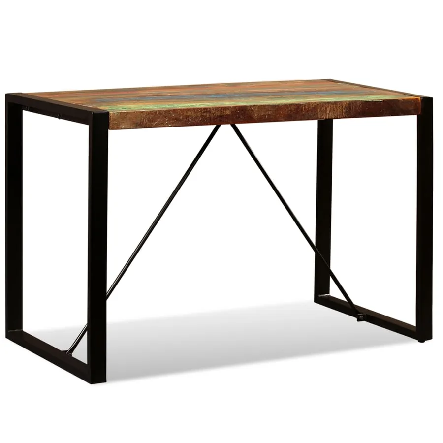 Table à manger Bois de récupération massif 120 cm - 8