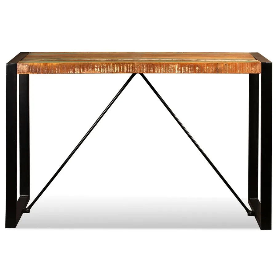 Table à manger Bois de récupération massif 120 cm - 9